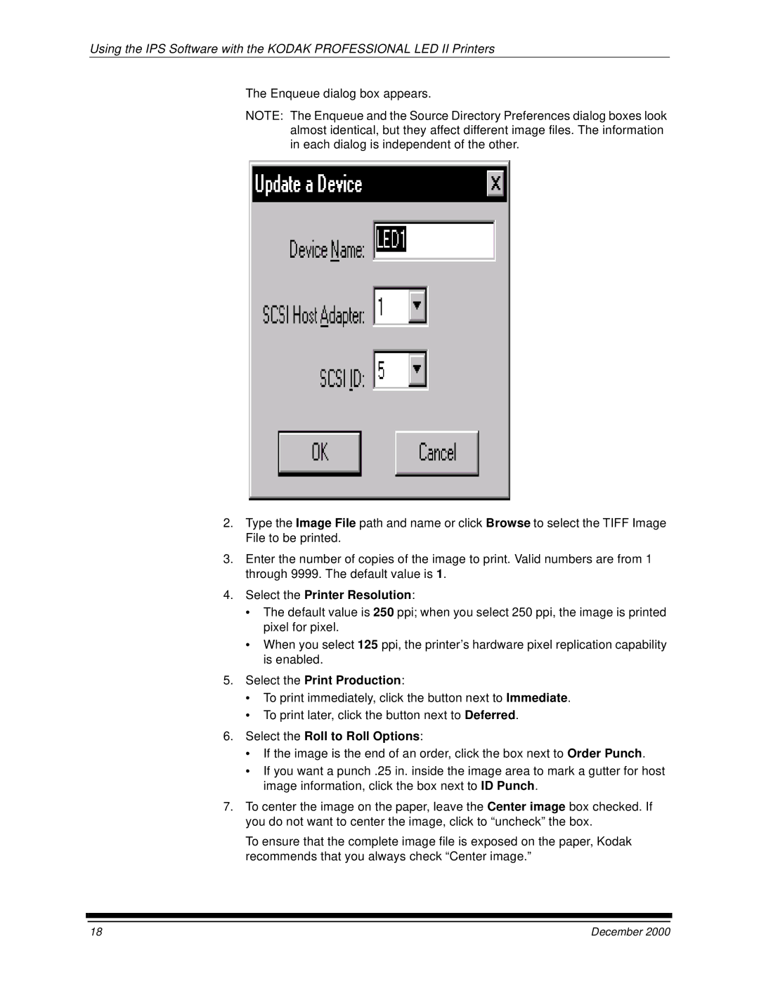 Kodak 6B6254 manual Select the Printer Resolution 