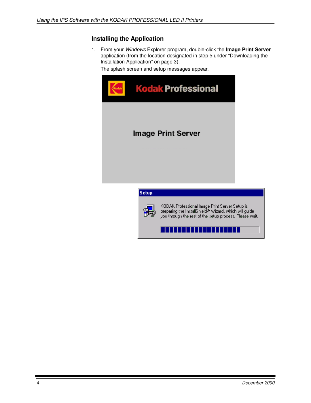 Kodak 6B6254 manual Installing the Application 