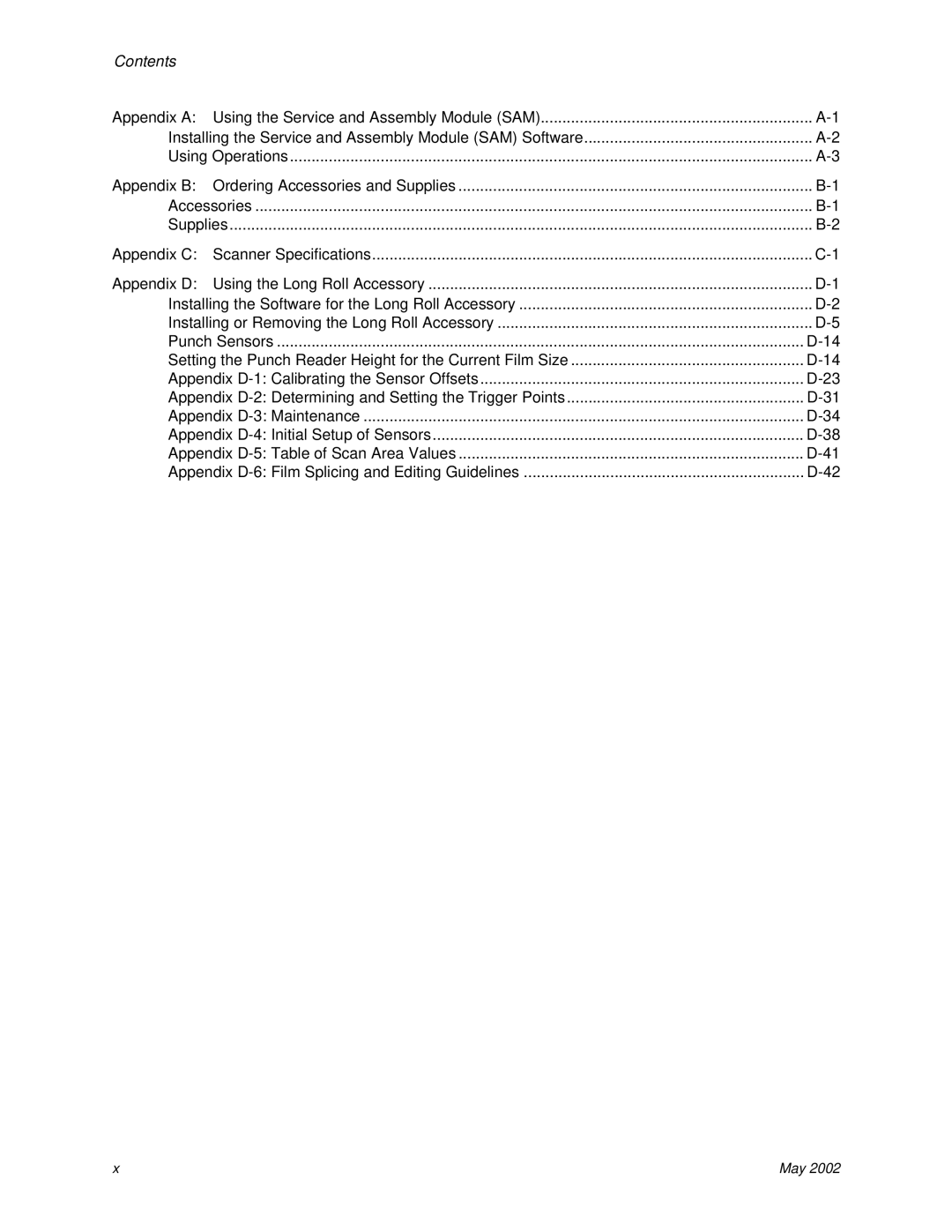 Kodak 6B7198 manual Contents 