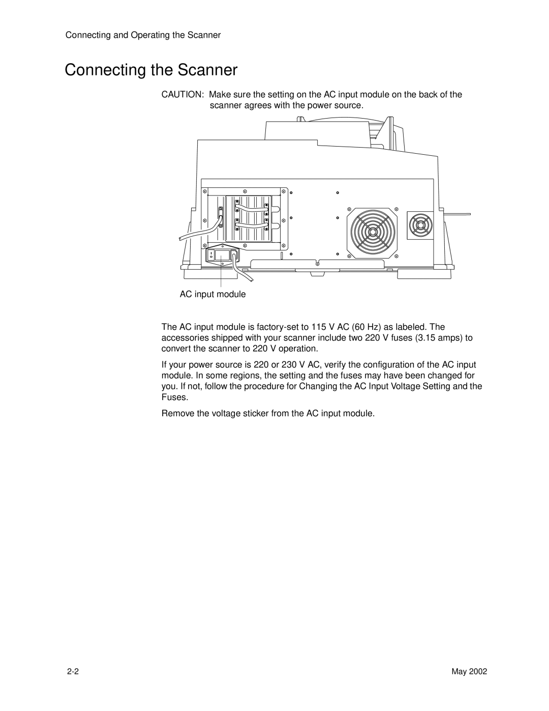 Kodak 6B7198 manual Connecting the Scanner 