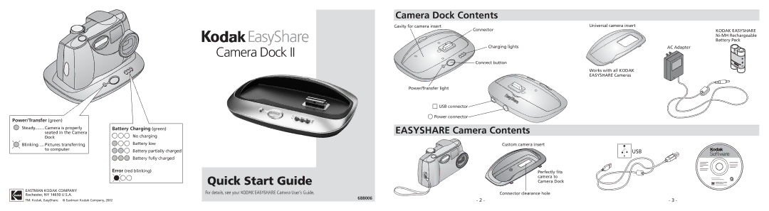 Kodak 6B8006 quick start EasyShare 