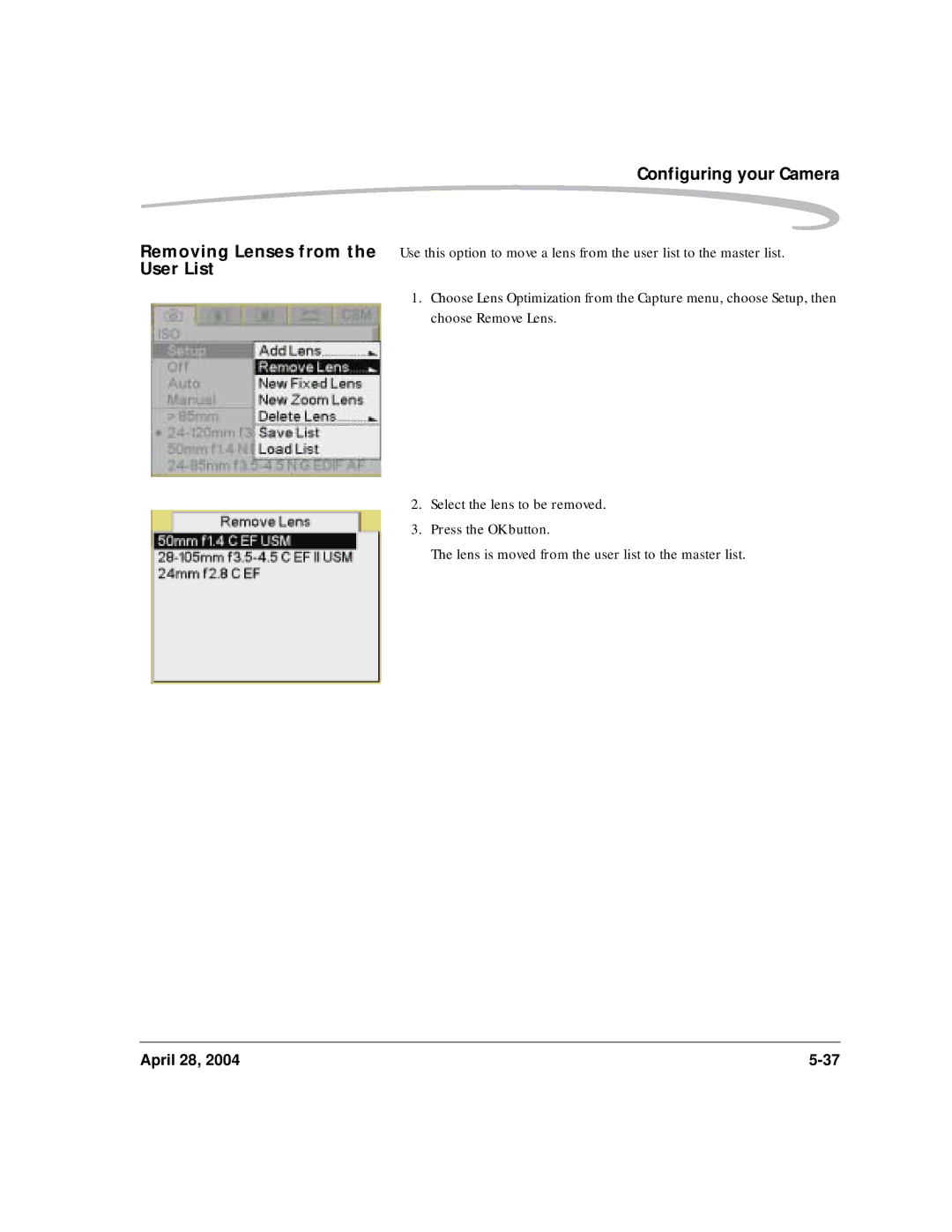 Kodak 6B8773 manual User List 