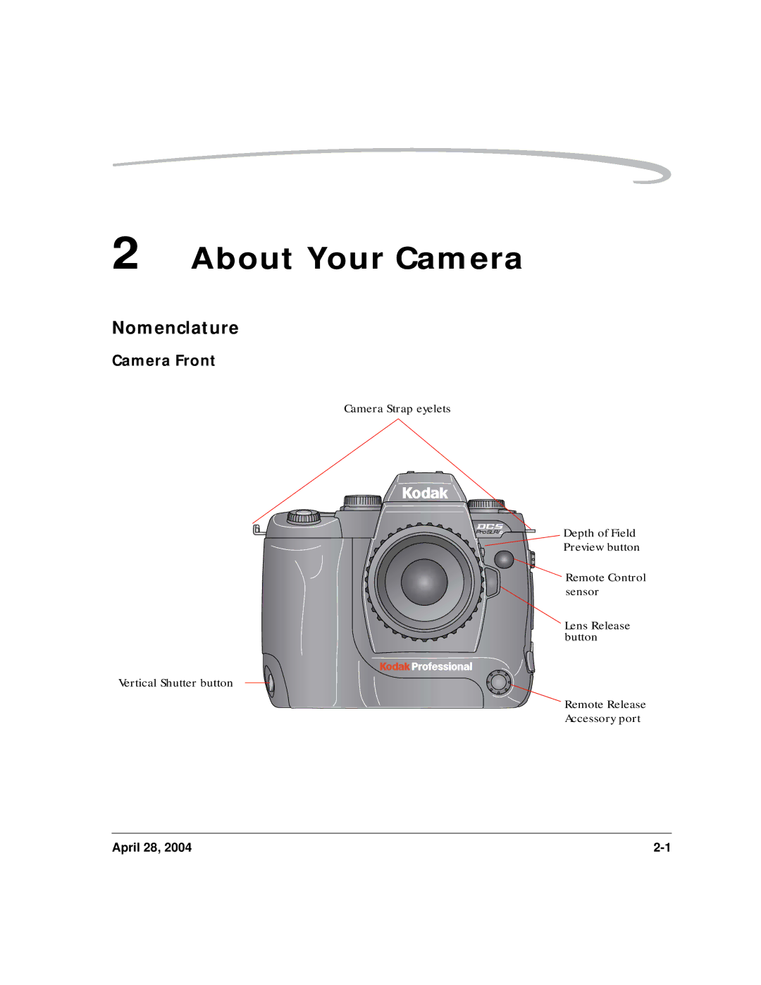 Kodak 6B8773 manual About Your Camera, Nomenclature, Camera Front 