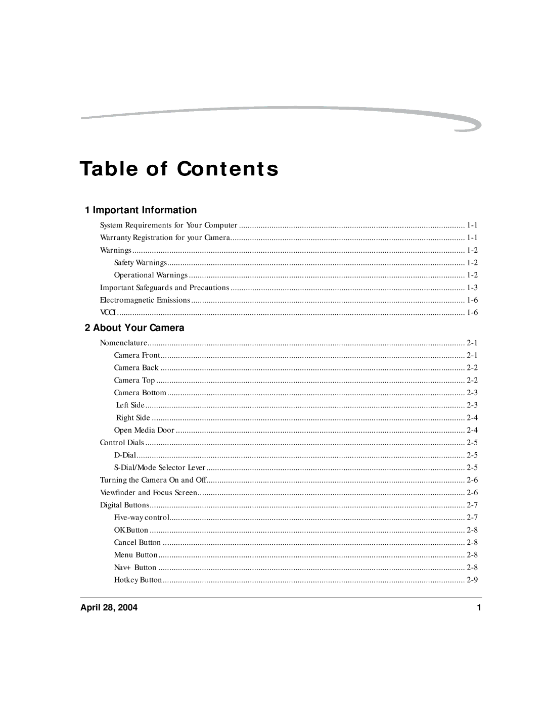 Kodak 6B8773 manual Table of Contents 