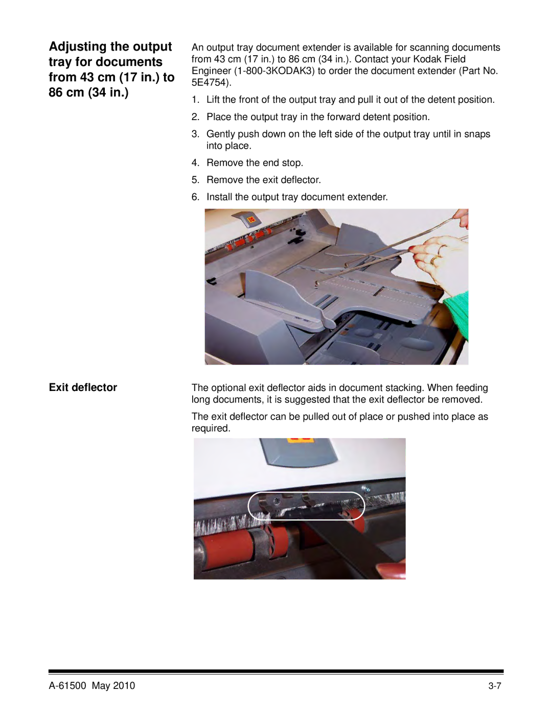 Kodak 6J7611A manual Exit deflector 