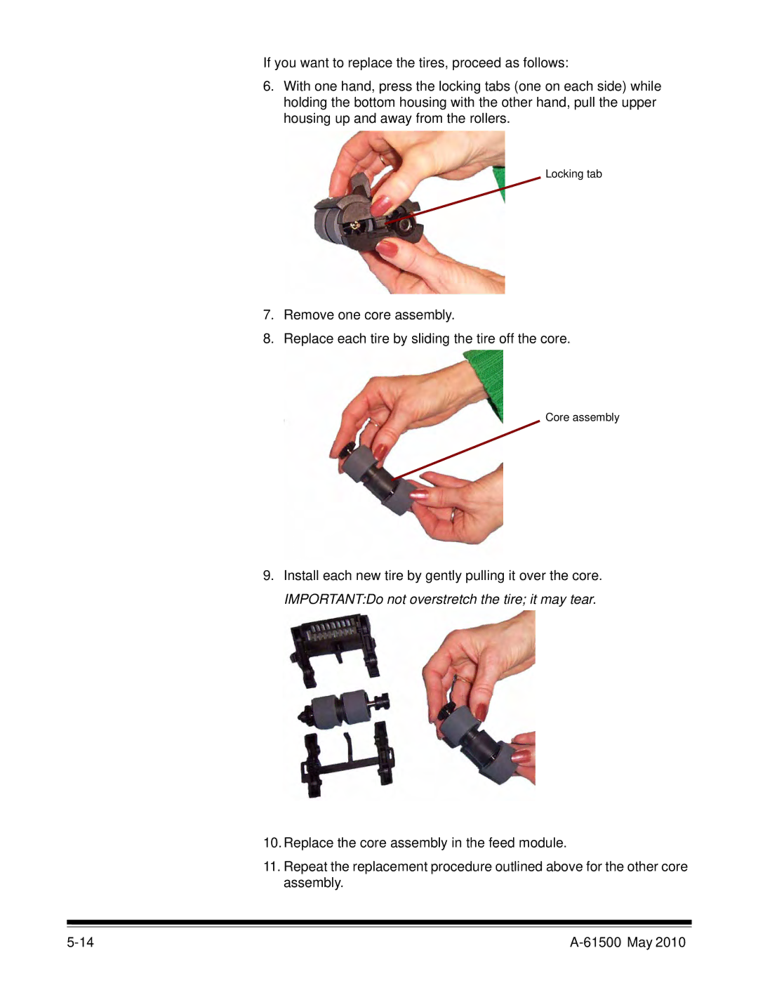 Kodak 6J7611A manual Locking tab 