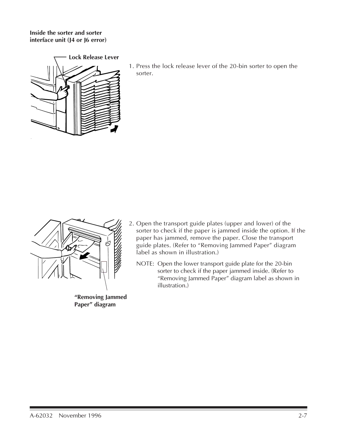 Kodak 7 manual Lock Release Lever 