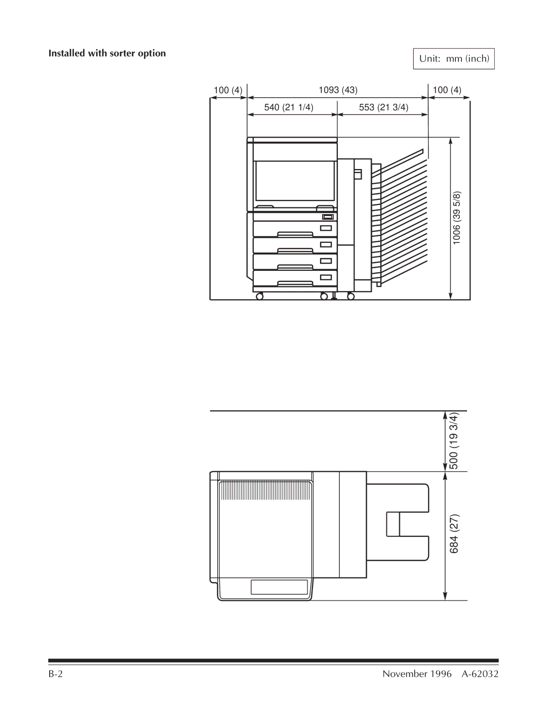 Kodak 7 manual Installed with sorter option 