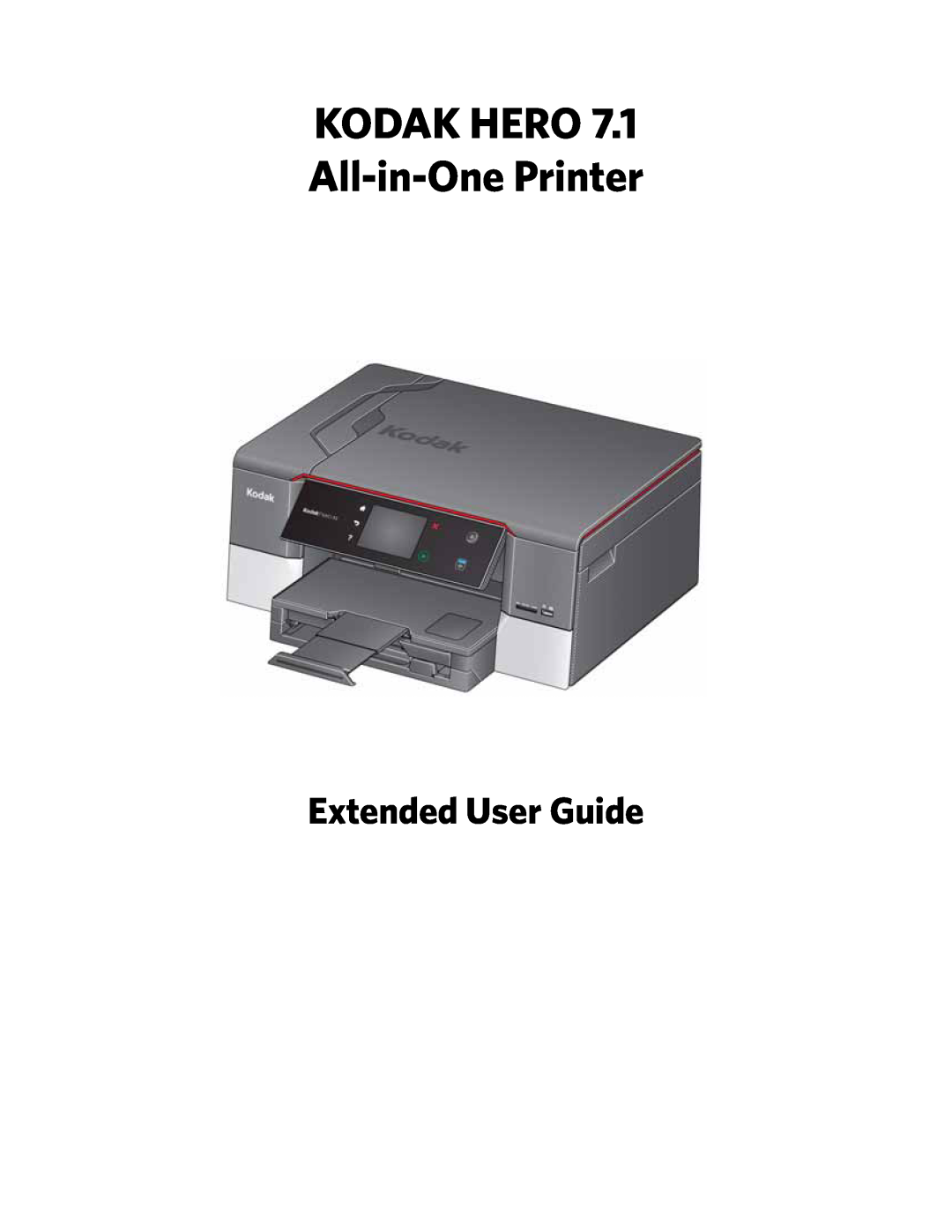Kodak manual Extended User Guide, KODAK HERO 7.1 All-in-One Printer 
