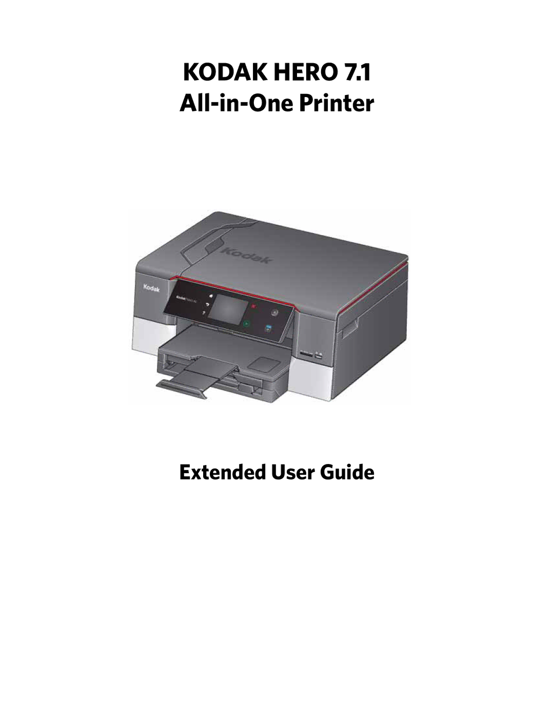 Kodak manual Kodak Hero 7.1 All-in-One Printer, Extended User Guide 