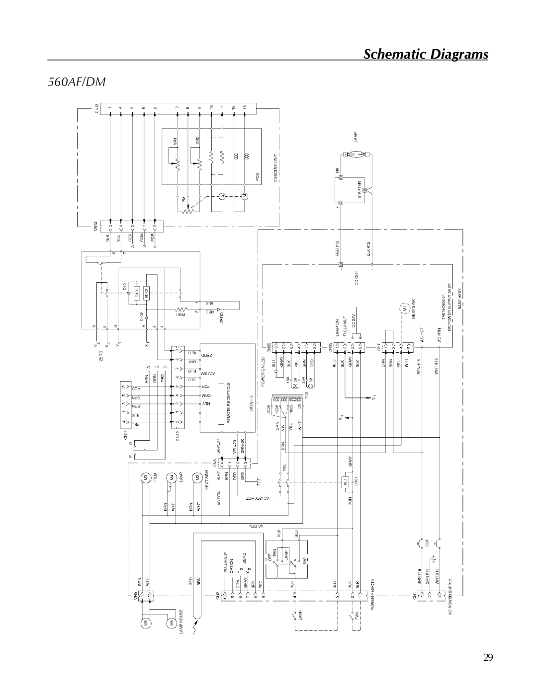 Kodak 750 manual Schematic Diagrams, 560AF/DM 