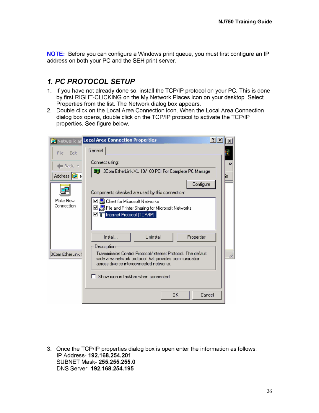 Kodak 750 manual PC Protocol Setup 