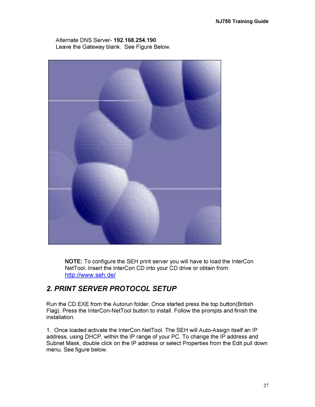 Kodak 750 manual Print Server Protocol Setup 