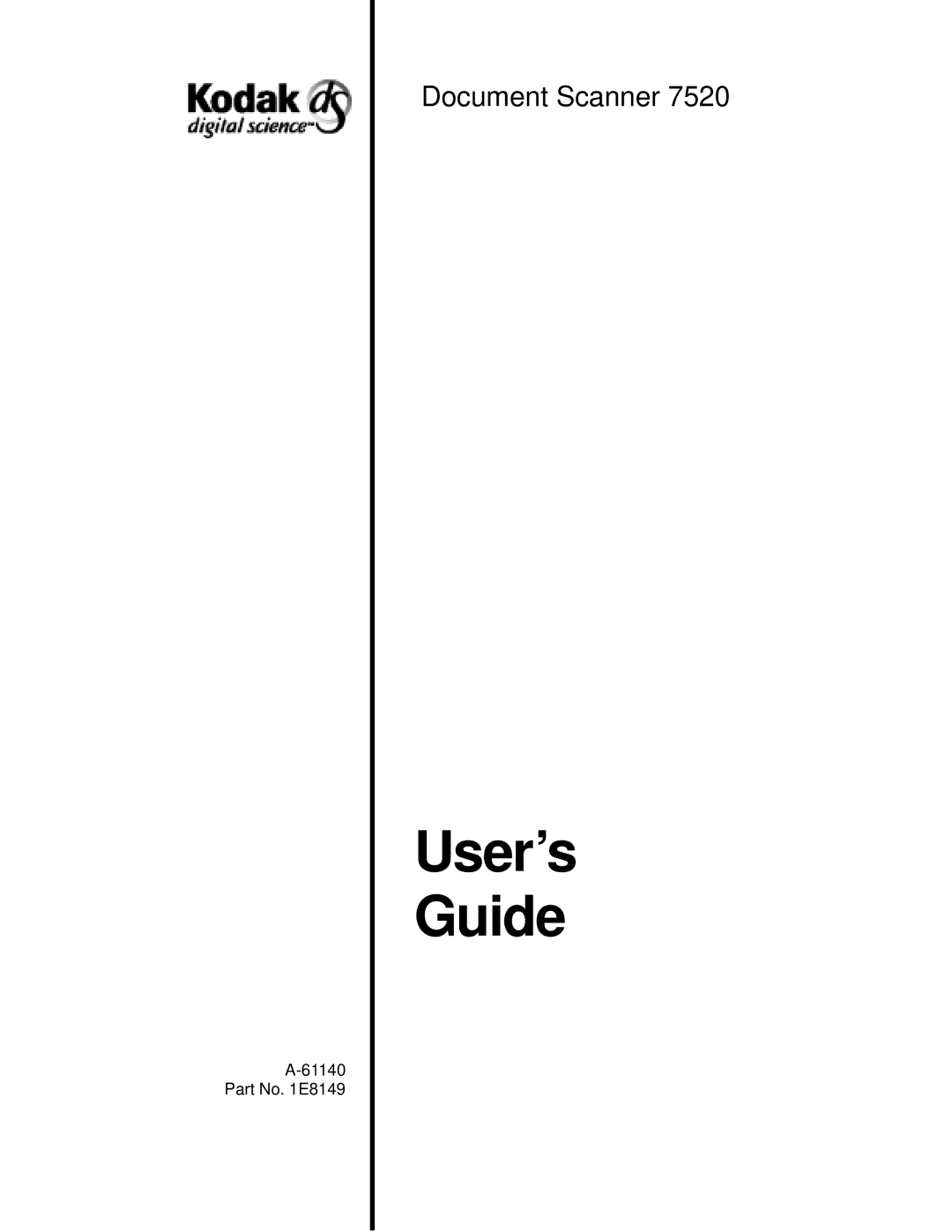 Kodak 7520 manual User’s Guide 