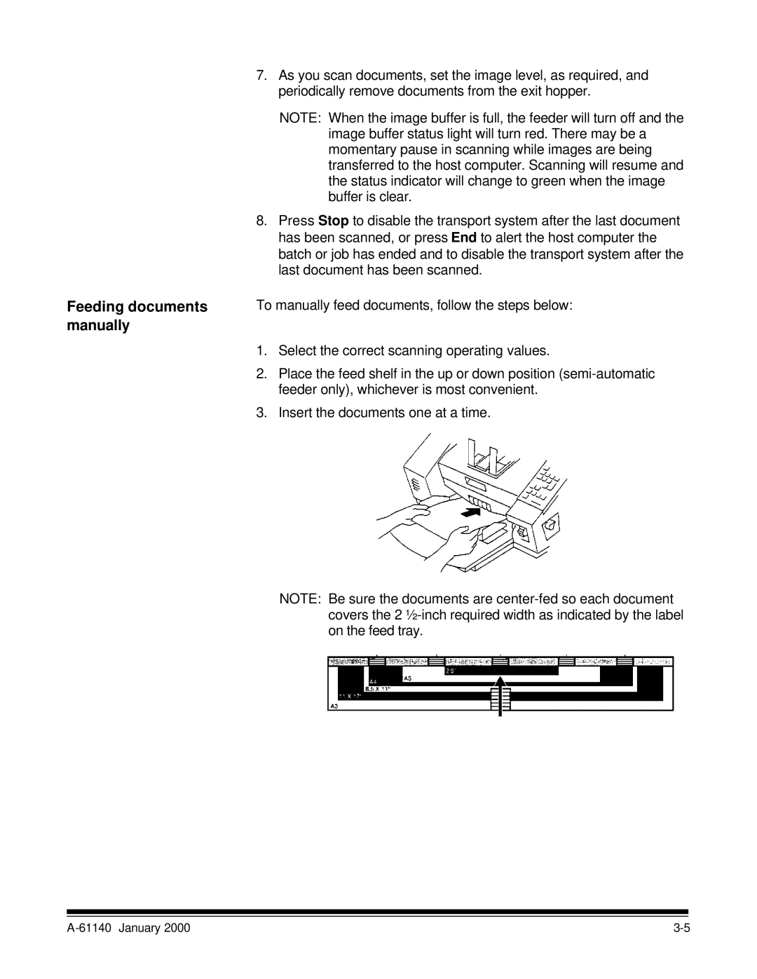 Kodak 7520 Feeding documents manually 