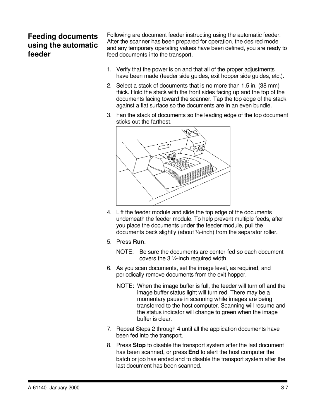 Kodak 7520 manual Feeding documents using the automatic feeder 