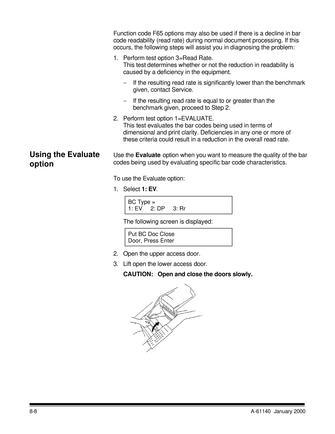 Kodak 7520 manual Using the Evaluate option 