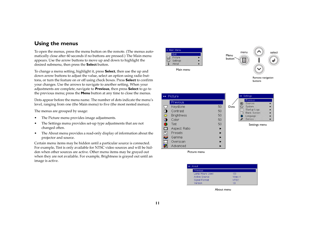 Kodak 777 manual Using the menus 