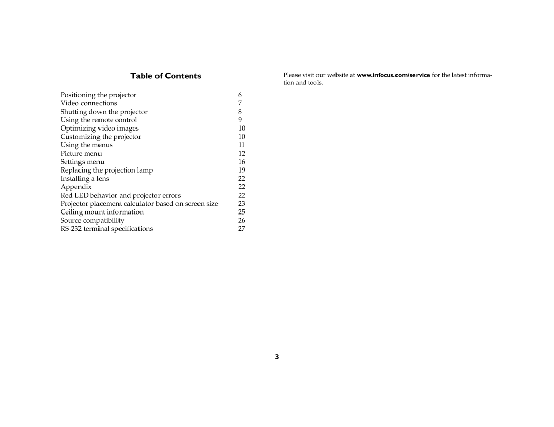 Kodak 777 manual Table of Contents 