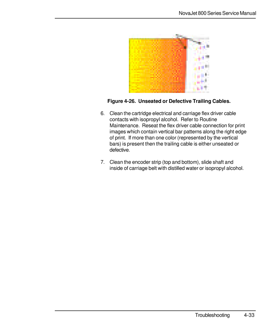 Kodak 800 SERIES service manual Unseated or Defective Trailing Cables 