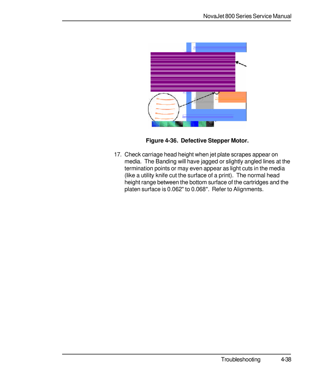 Kodak 800 SERIES service manual Defective Stepper Motor 