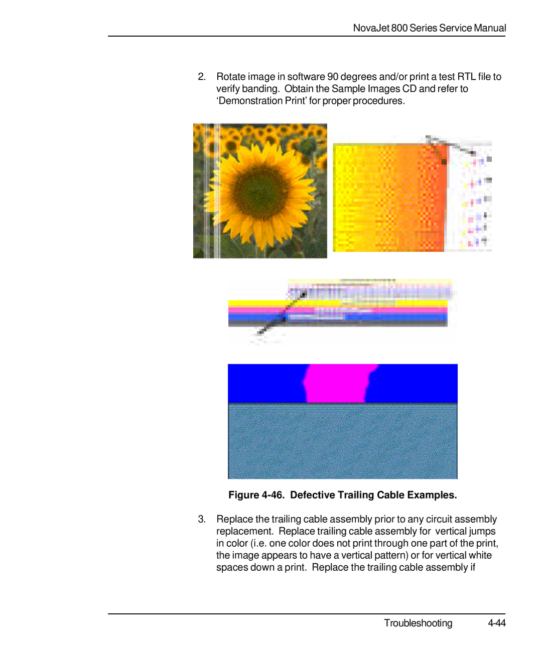 Kodak 800 SERIES service manual Defective Trailing Cable Examples 