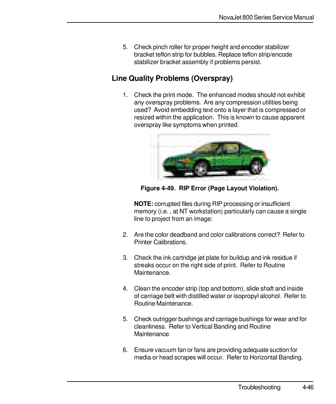 Kodak 800 SERIES service manual RIP Error Page Layout Violation 