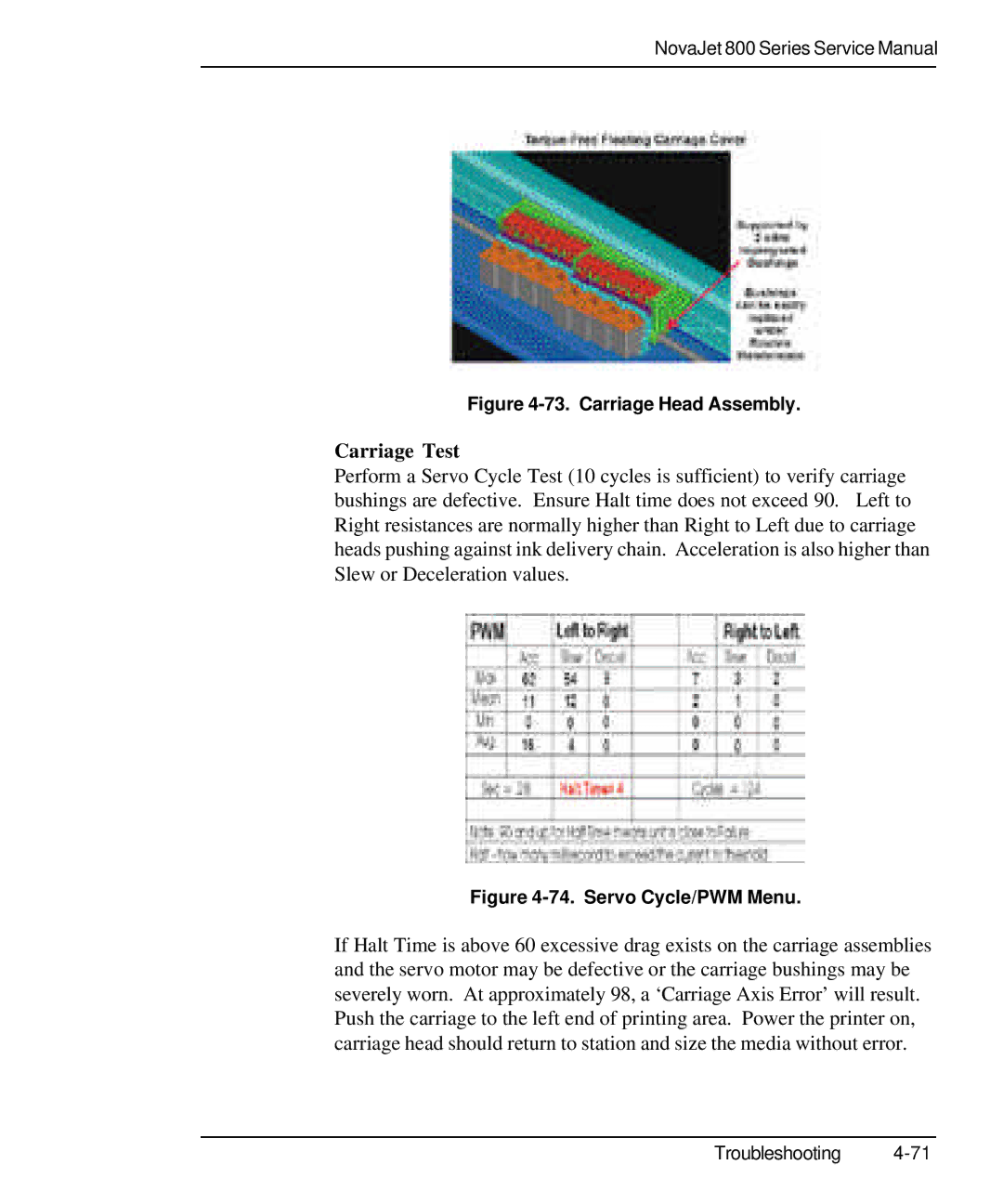 Kodak 800 SERIES service manual Carriage Test, Carriage Head Assembly 