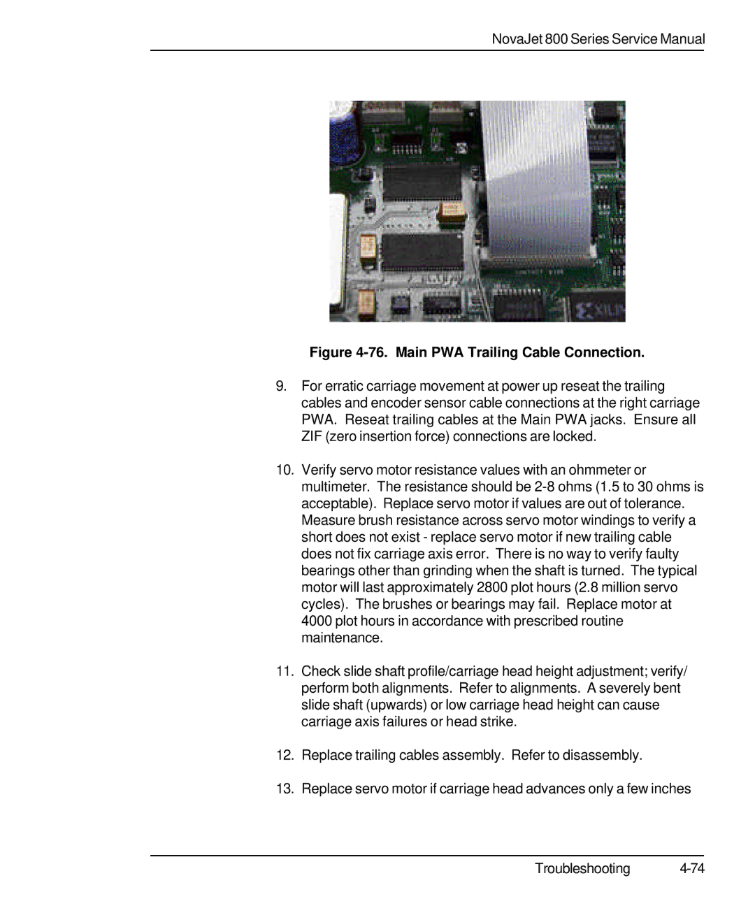 Kodak 800 SERIES service manual Main PWA Trailing Cable Connection 