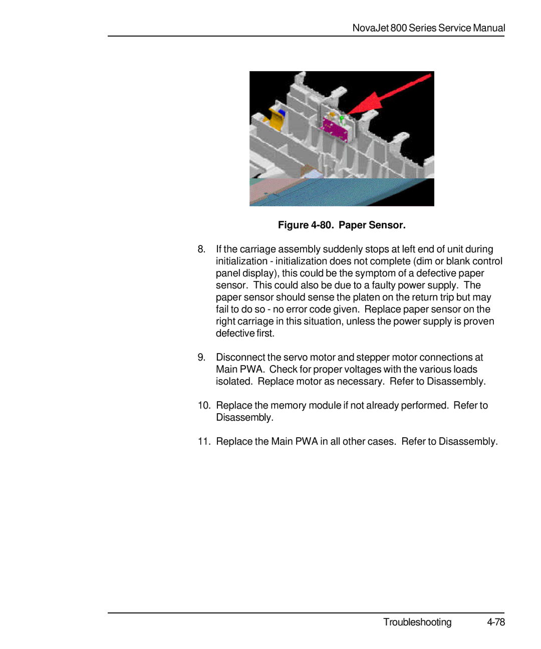 Kodak 800 SERIES service manual Paper Sensor 