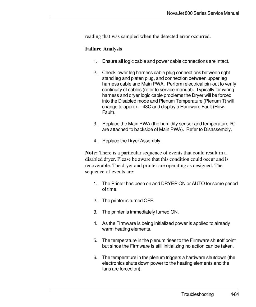 Kodak 800 SERIES service manual Reading that was sampled when the detected error occurred 