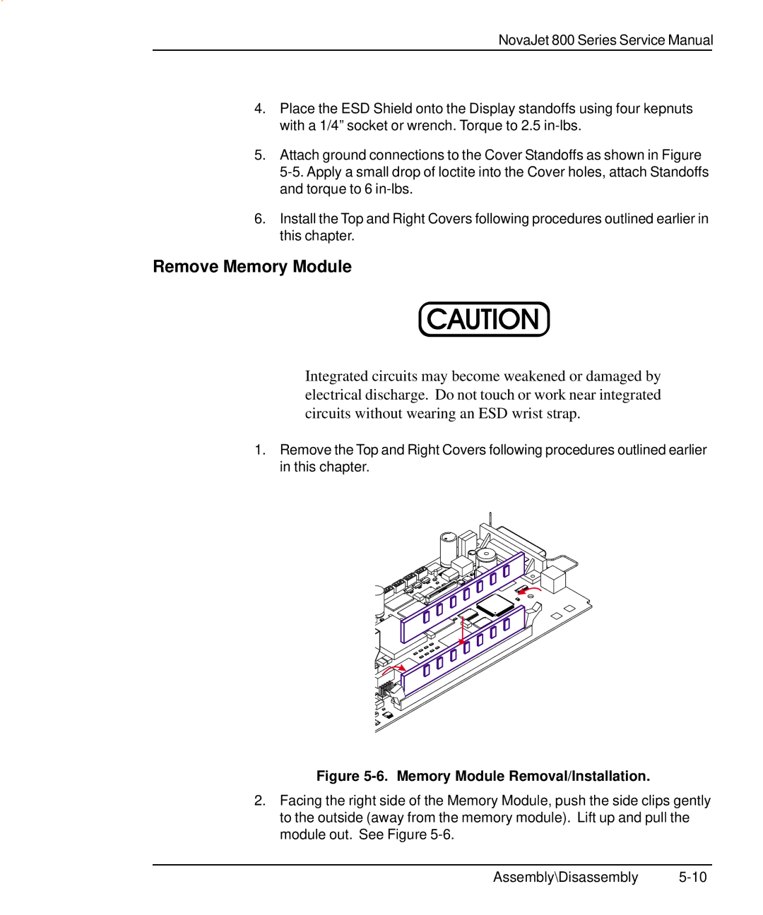 Kodak 800 SERIES service manual Remove Memory Module, Memory Module Removal/Installation 