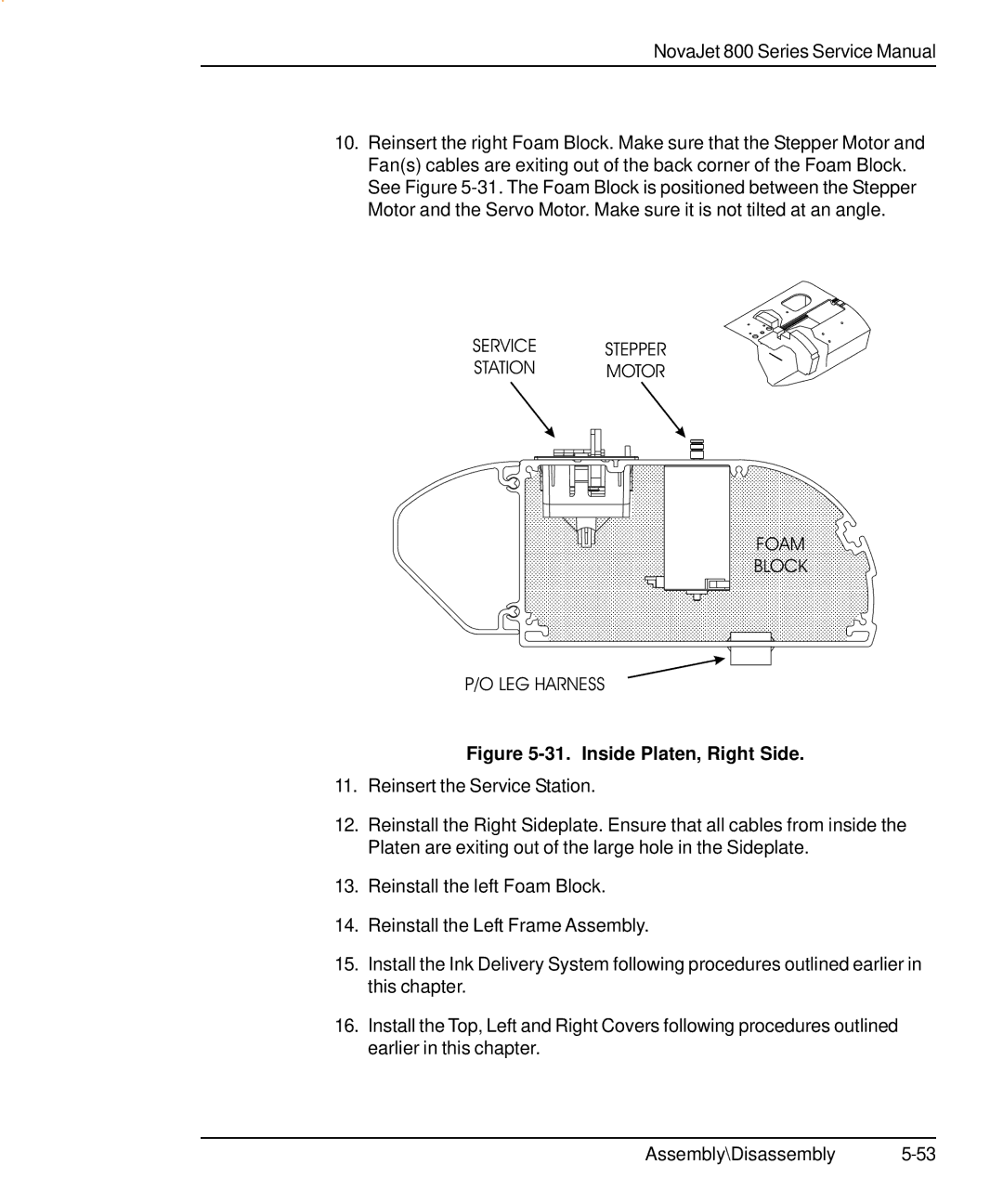 Kodak 800 SERIES service manual Inside Platen, Right Side 