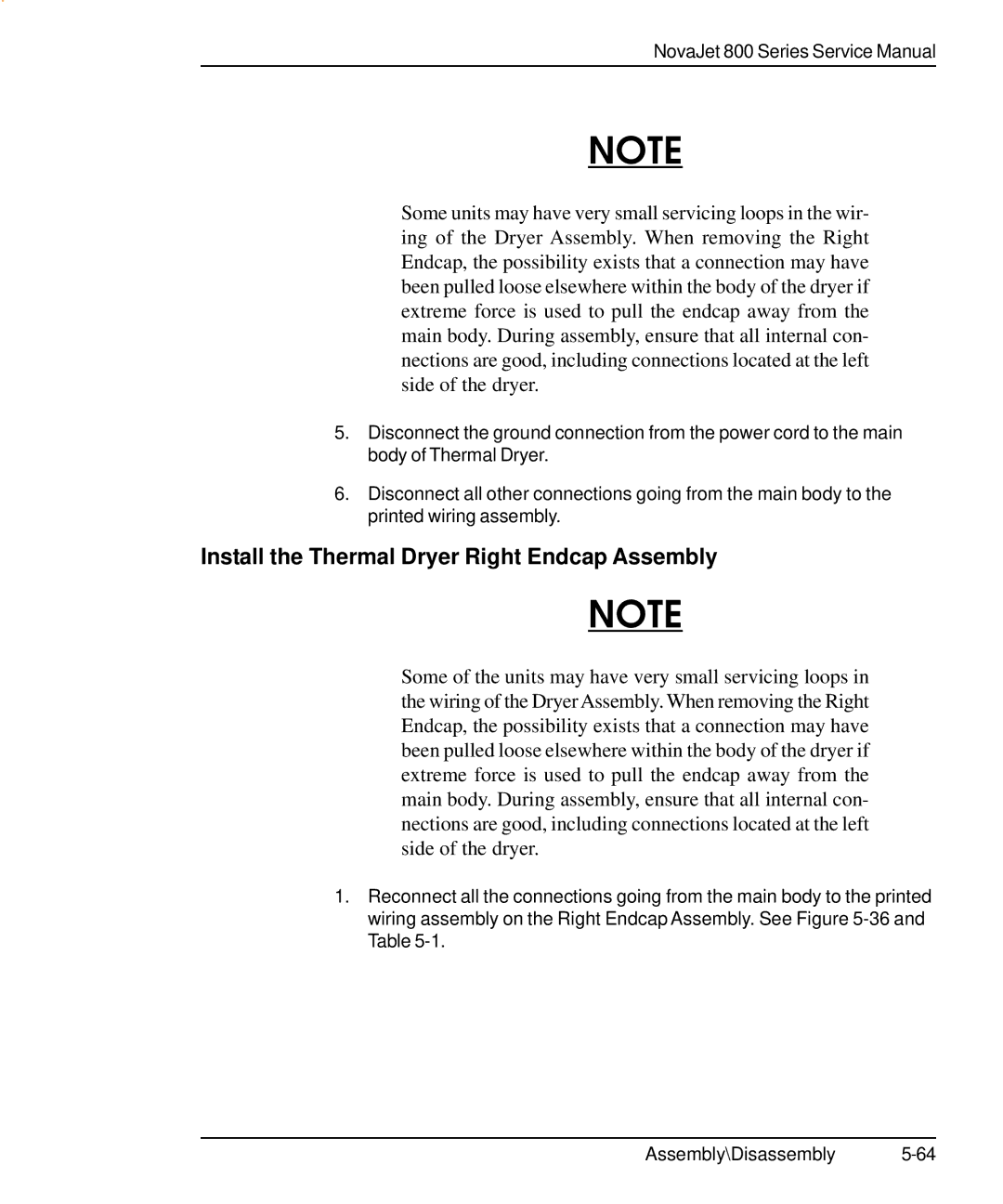 Kodak 800 SERIES service manual Install the Thermal Dryer Right Endcap Assembly 