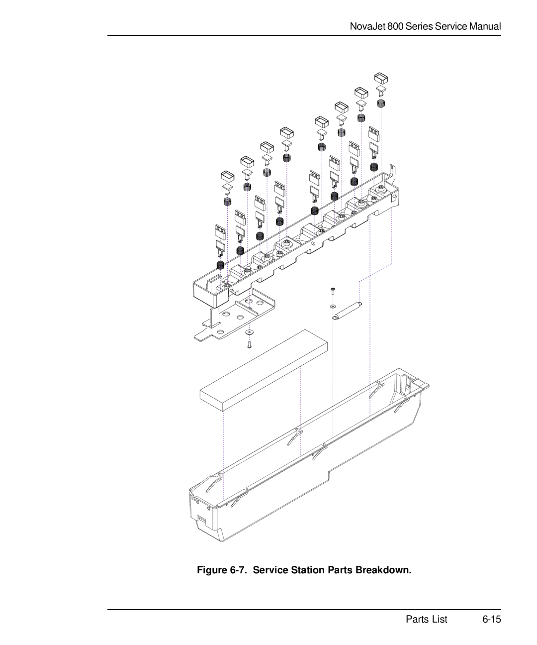 Kodak 800 SERIES service manual Service Station Parts Breakdown 