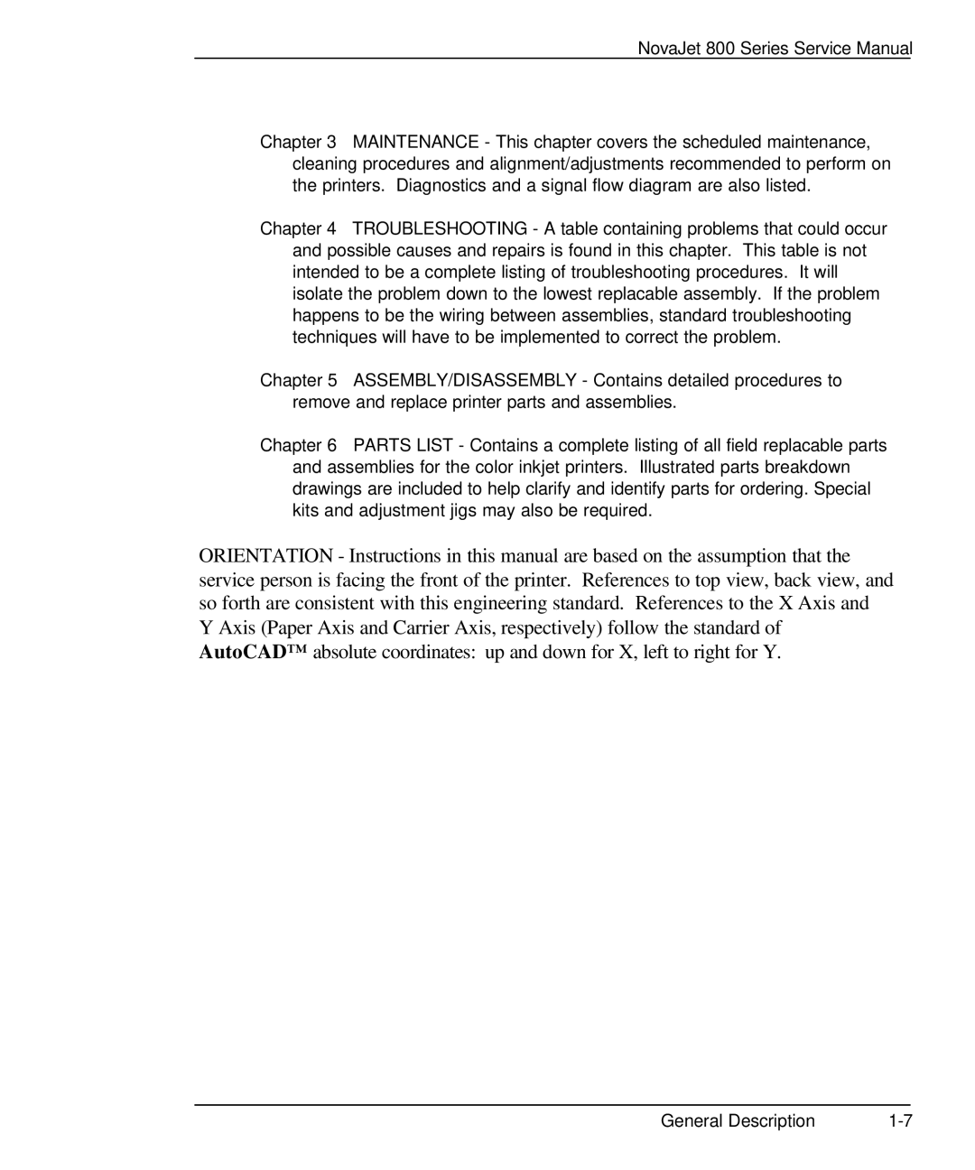 Kodak 800 SERIES service manual General Description 