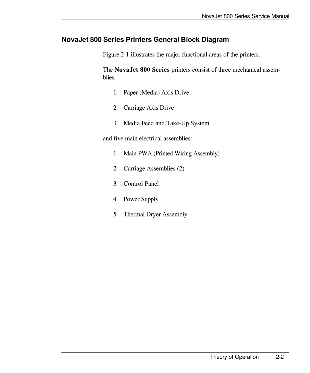 Kodak 800 SERIES service manual NovaJet 800 Series Printers General Block Diagram 