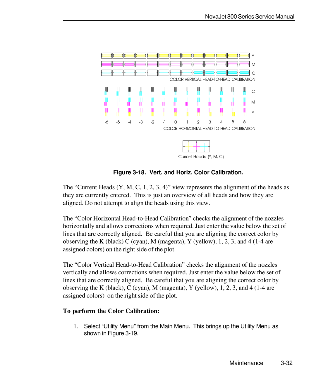 Kodak 800 SERIES service manual To perform the Color Calibration, Vert. and Horiz. Color Calibration 