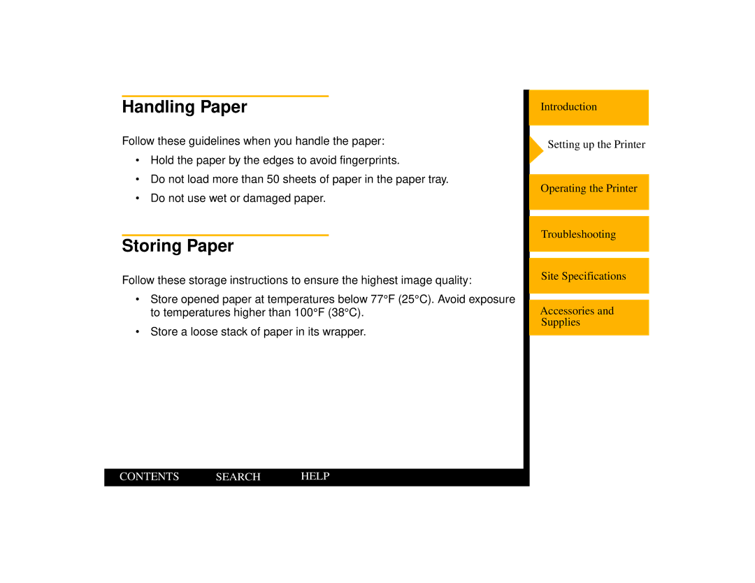 Kodak 805 manual Handling Paper, Storing Paper 