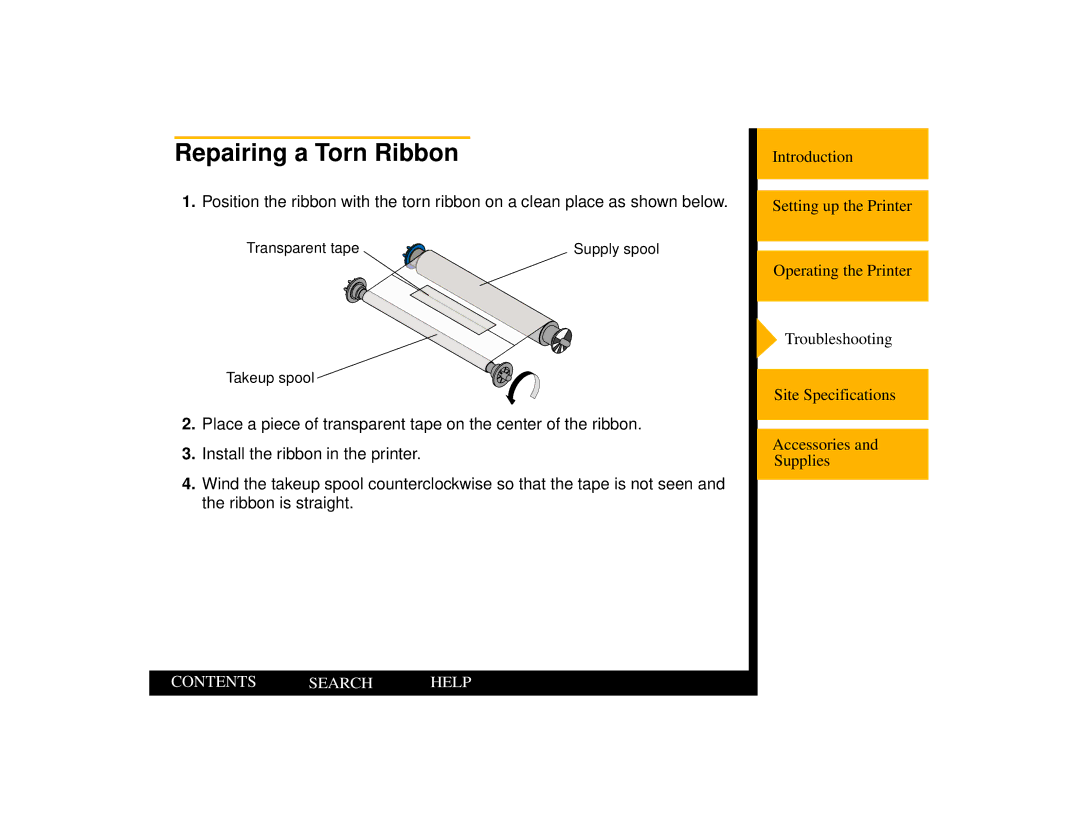 Kodak 805 manual Repairing a Torn Ribbon 