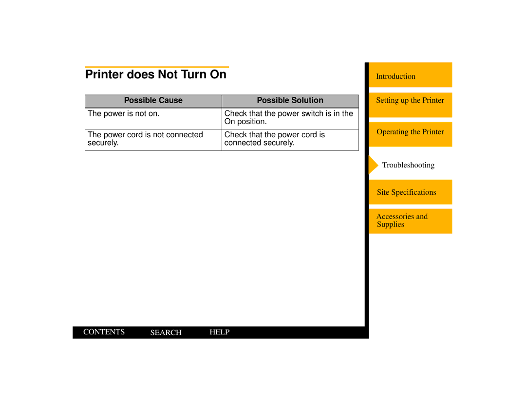 Kodak 805 manual Printer does Not Turn On 