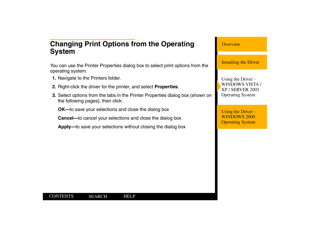 Kodak 805 manual Changing Print Options from the Operating System 