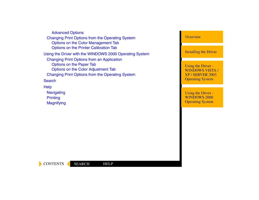 Kodak 805 manual Contents Search Help 