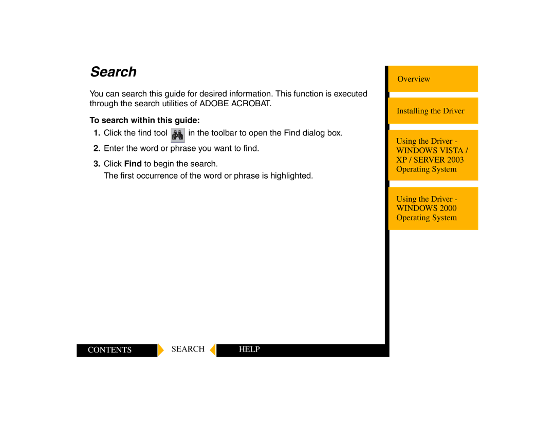 Kodak 805 manual Search, To search within this guide 