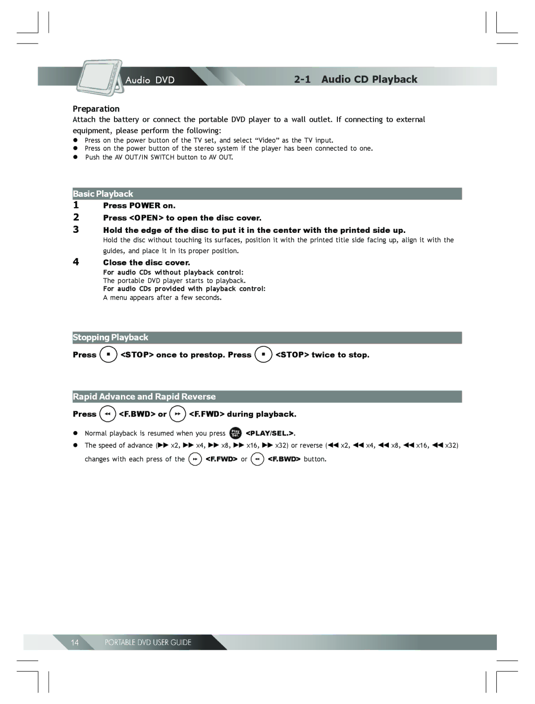 Kodak 82-184-00170 manual Audio CD Playback, Preparation 