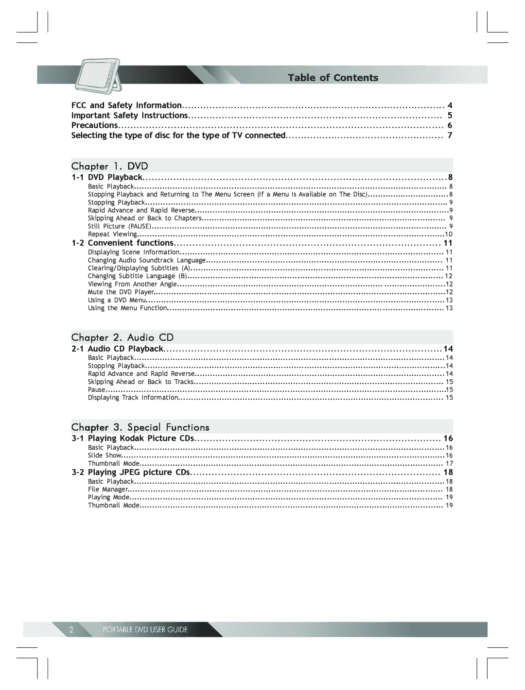 Kodak 82-184-00170 manual Table of Contents 