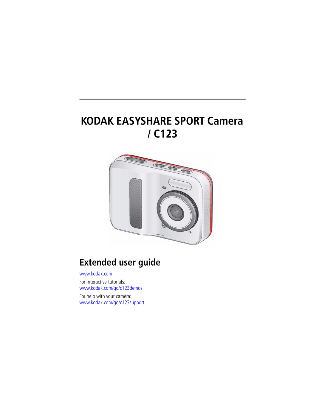 Kodak 1564194, 8431504, 1500628 manual C123, For interactive tutorials For help with your camera 