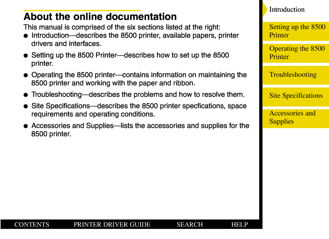 Kodak 8500 manual About the online documentation 