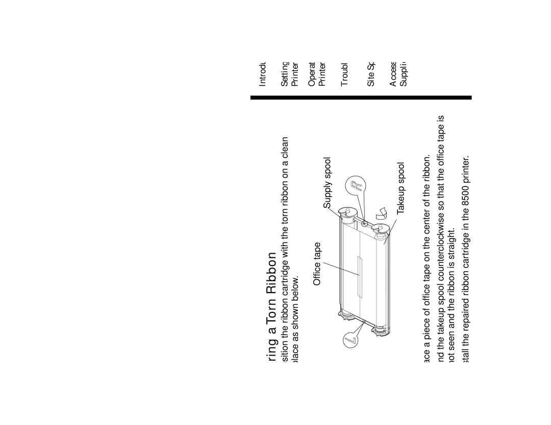 Kodak 8500 manual Repairing a Torn Ribbon 