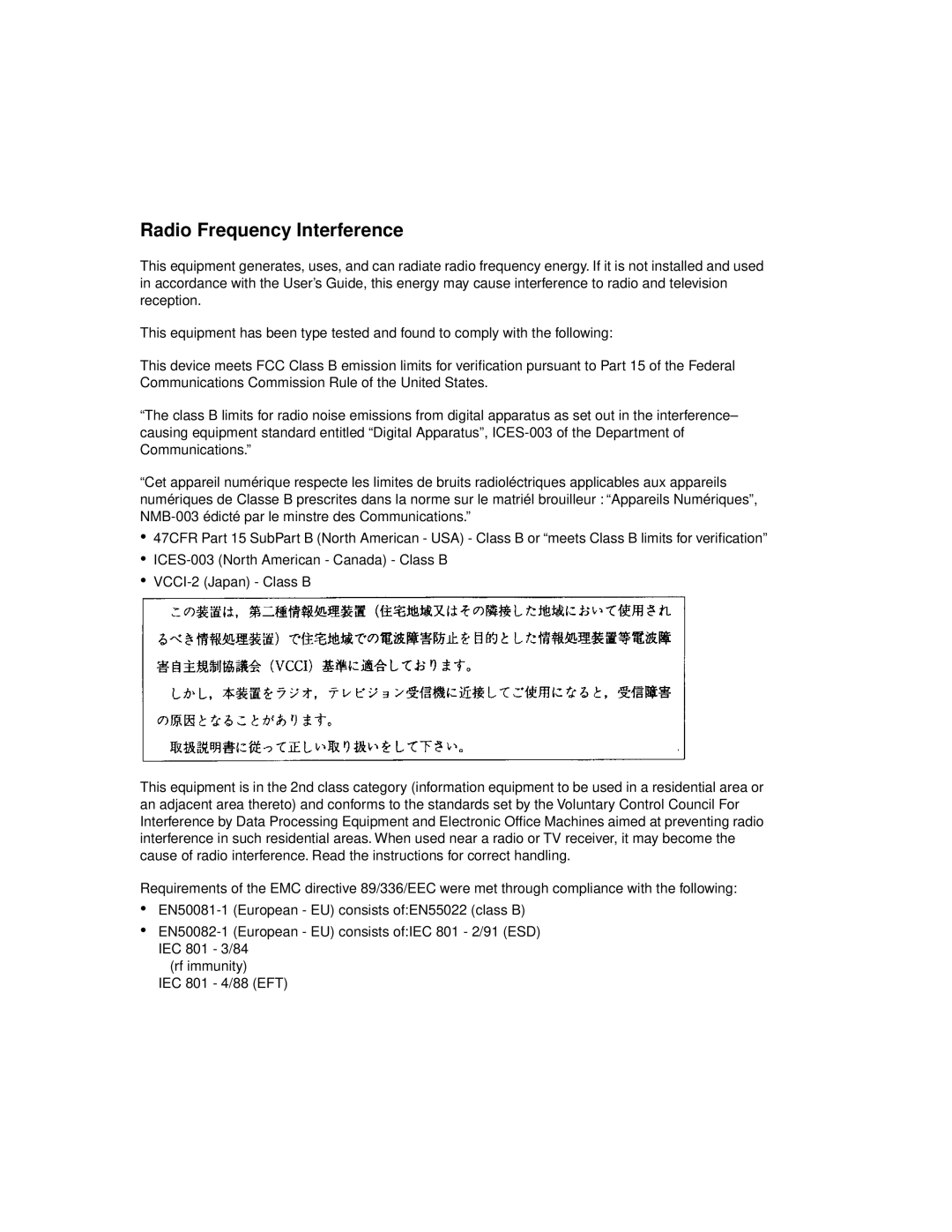 Kodak 8650 manual Radio Frequency Interference 